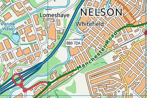BB9 7DA map - OS VectorMap District (Ordnance Survey)