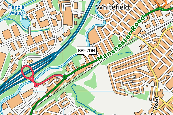 BB9 7DH map - OS VectorMap District (Ordnance Survey)