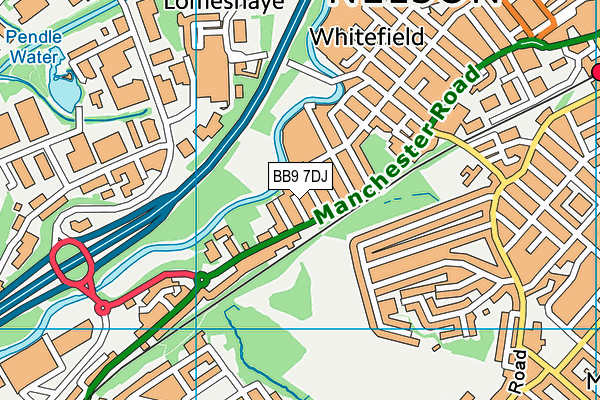 BB9 7DJ map - OS VectorMap District (Ordnance Survey)