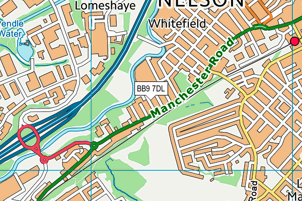 BB9 7DL map - OS VectorMap District (Ordnance Survey)