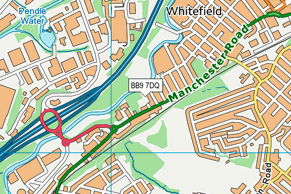 BB9 7DQ map - OS VectorMap District (Ordnance Survey)