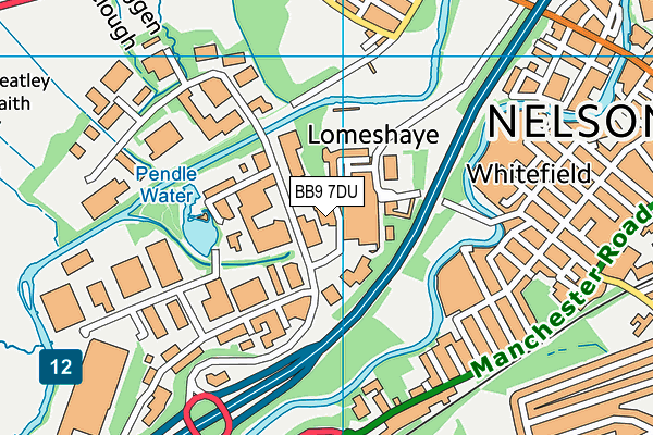 BB9 7DU map - OS VectorMap District (Ordnance Survey)