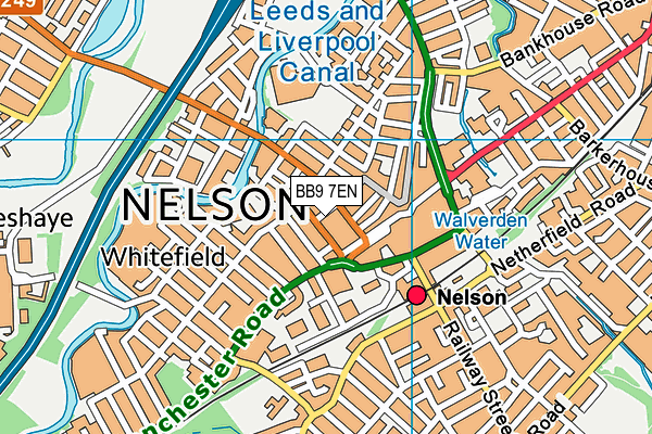 BB9 7EN map - OS VectorMap District (Ordnance Survey)