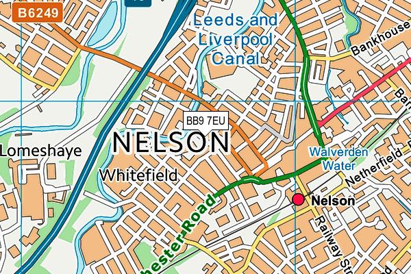 BB9 7EU map - OS VectorMap District (Ordnance Survey)