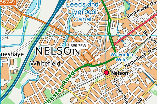 BB9 7EW map - OS VectorMap District (Ordnance Survey)