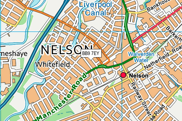 BB9 7EY map - OS VectorMap District (Ordnance Survey)