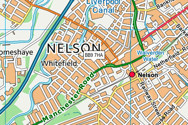 BB9 7HA map - OS VectorMap District (Ordnance Survey)