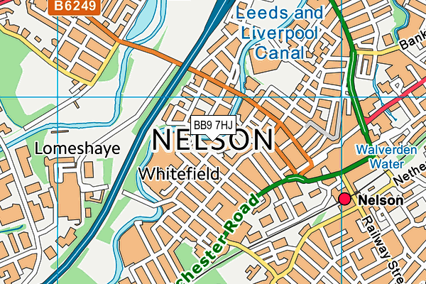 BB9 7HJ map - OS VectorMap District (Ordnance Survey)