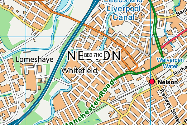 BB9 7HQ map - OS VectorMap District (Ordnance Survey)