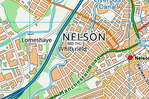 BB9 7HU map - OS VectorMap District (Ordnance Survey)