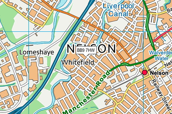 BB9 7HW map - OS VectorMap District (Ordnance Survey)