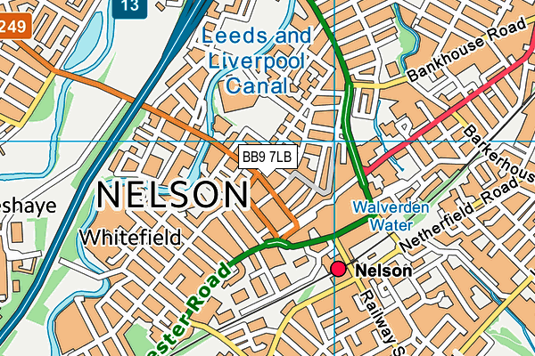 BB9 7LB map - OS VectorMap District (Ordnance Survey)