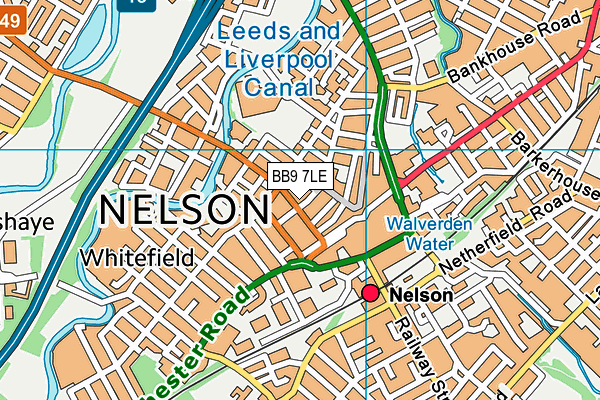 BB9 7LE map - OS VectorMap District (Ordnance Survey)