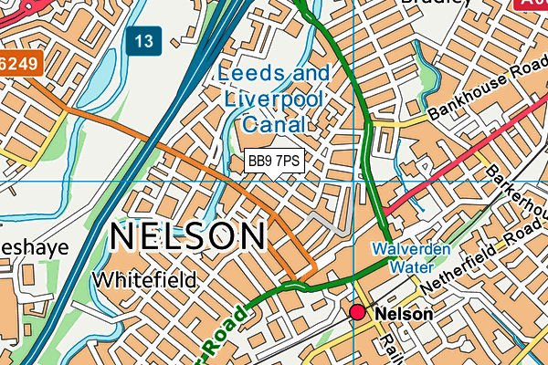 BB9 7PS map - OS VectorMap District (Ordnance Survey)