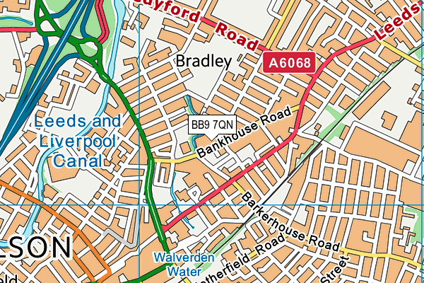 BB9 7QN map - OS VectorMap District (Ordnance Survey)