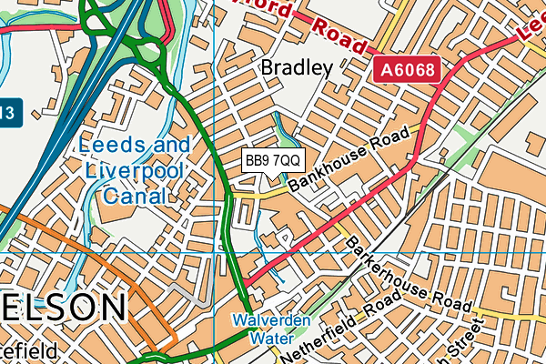 BB9 7QQ map - OS VectorMap District (Ordnance Survey)