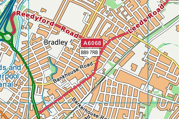 BB9 7RB map - OS VectorMap District (Ordnance Survey)