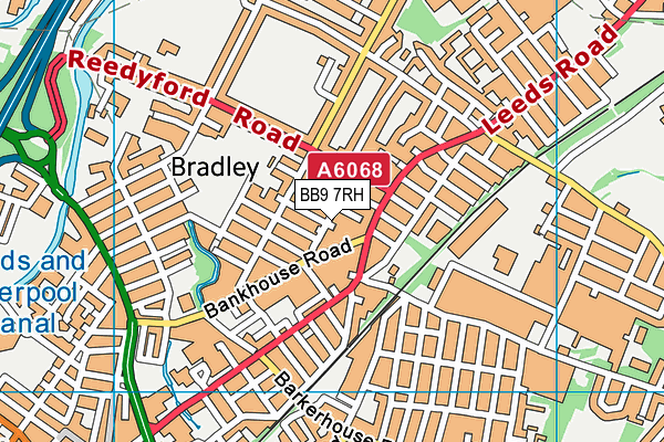 BB9 7RH map - OS VectorMap District (Ordnance Survey)