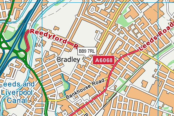 BB9 7RL map - OS VectorMap District (Ordnance Survey)