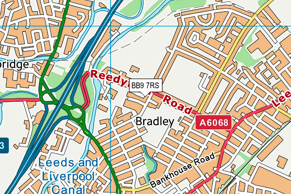 BB9 7RS map - OS VectorMap District (Ordnance Survey)