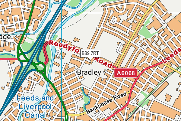 BB9 7RT map - OS VectorMap District (Ordnance Survey)