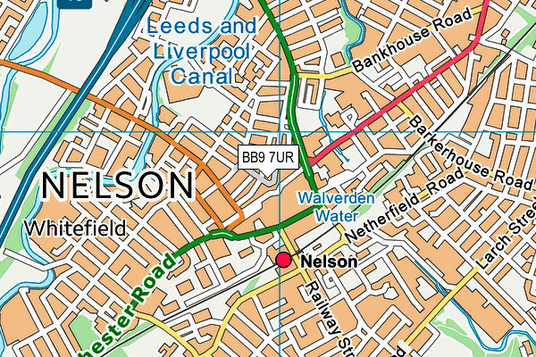 BB9 7UR map - OS VectorMap District (Ordnance Survey)