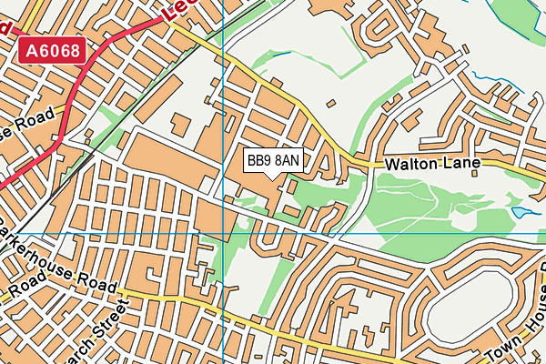 BB9 8AN map - OS VectorMap District (Ordnance Survey)