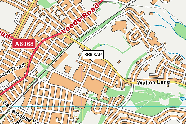 BB9 8AP map - OS VectorMap District (Ordnance Survey)