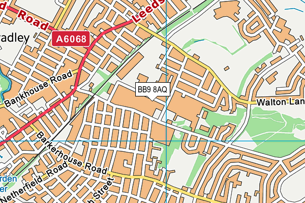 BB9 8AQ map - OS VectorMap District (Ordnance Survey)