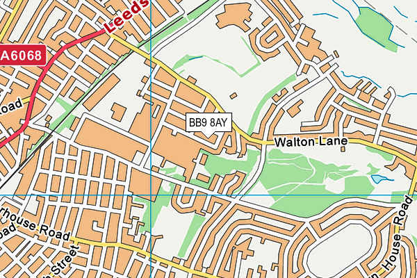 BB9 8AY map - OS VectorMap District (Ordnance Survey)