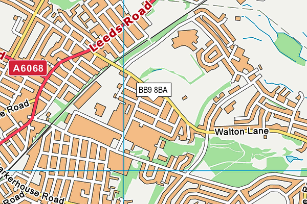 BB9 8BA map - OS VectorMap District (Ordnance Survey)