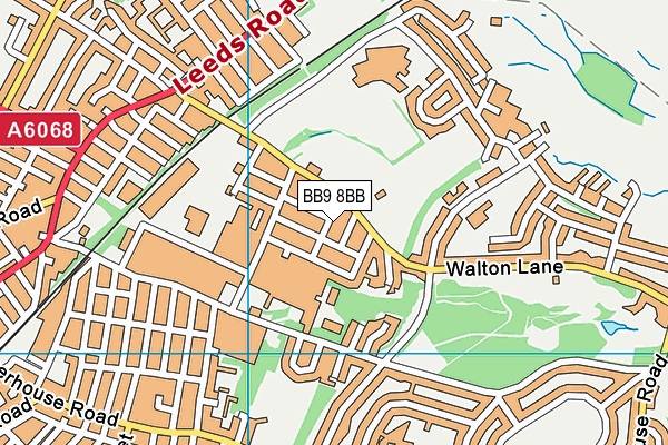 BB9 8BB map - OS VectorMap District (Ordnance Survey)