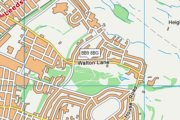 BB9 8BG map - OS VectorMap District (Ordnance Survey)