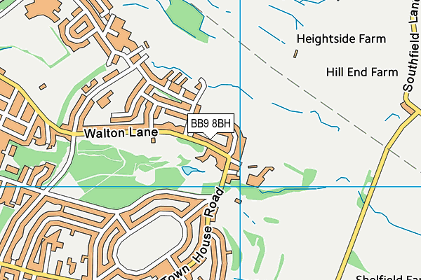 BB9 8BH map - OS VectorMap District (Ordnance Survey)