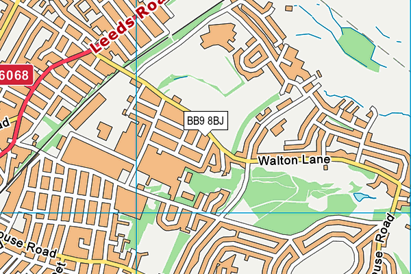 BB9 8BJ map - OS VectorMap District (Ordnance Survey)