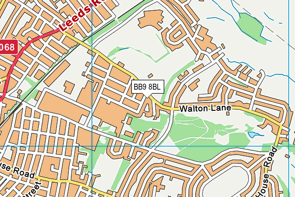 BB9 8BL map - OS VectorMap District (Ordnance Survey)