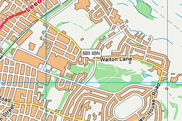 BB9 8BN map - OS VectorMap District (Ordnance Survey)