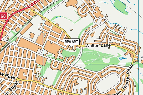 BB9 8BT map - OS VectorMap District (Ordnance Survey)