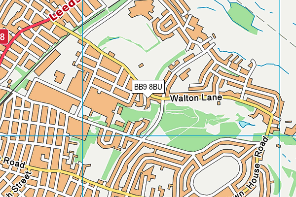 BB9 8BU map - OS VectorMap District (Ordnance Survey)