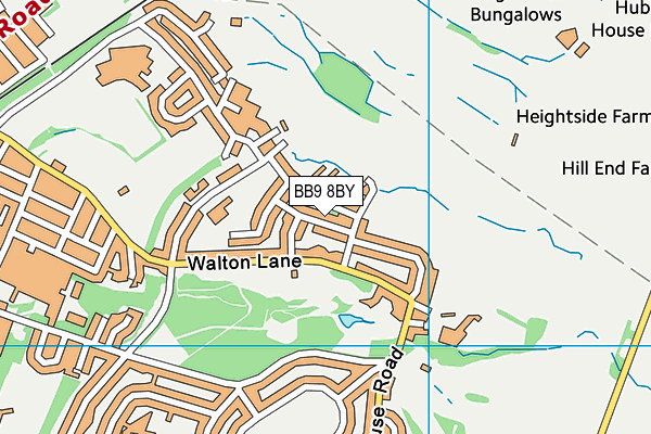 BB9 8BY map - OS VectorMap District (Ordnance Survey)