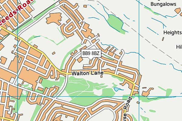 BB9 8BZ map - OS VectorMap District (Ordnance Survey)