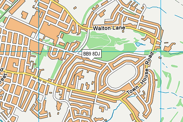 BB9 8DJ map - OS VectorMap District (Ordnance Survey)