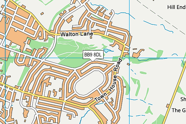 BB9 8DL map - OS VectorMap District (Ordnance Survey)
