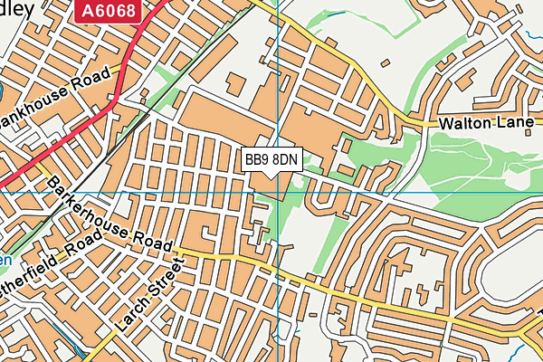 BB9 8DN map - OS VectorMap District (Ordnance Survey)