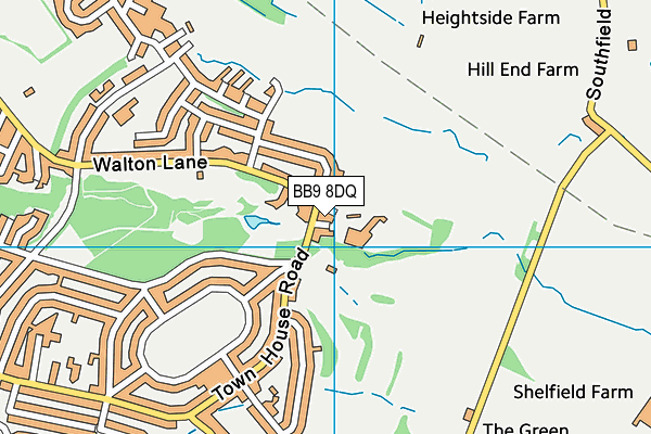 BB9 8DQ map - OS VectorMap District (Ordnance Survey)