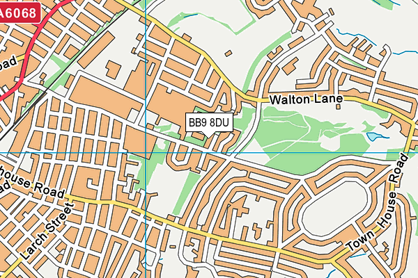 BB9 8DU map - OS VectorMap District (Ordnance Survey)