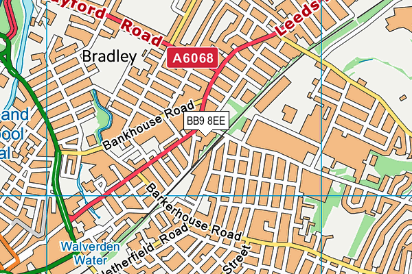 BB9 8EE map - OS VectorMap District (Ordnance Survey)