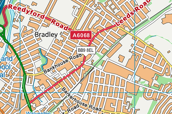 BB9 8EL map - OS VectorMap District (Ordnance Survey)