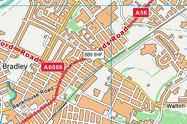 BB9 8HP map - OS VectorMap District (Ordnance Survey)