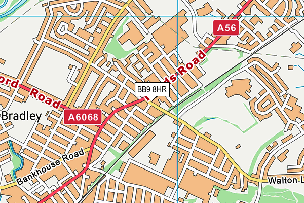 BB9 8HR map - OS VectorMap District (Ordnance Survey)